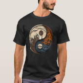 Balance and Harmony Yin Yang Symbol Ocean Forest Tシャツ (正面)