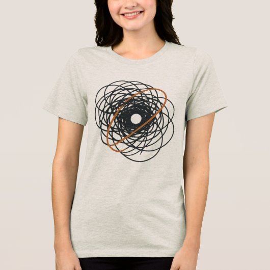 Balance in Chaos -抽象芸術ミニマリストアートデザイン トライブレンドTシャツ (正面)