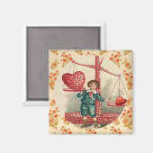 Balance of Loveヴィンテージアートワークカスタムマグネット マグネット (正面/裏面)