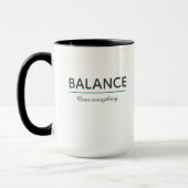 Balance Over Everything – Minimal White Typography マグカップ (左)