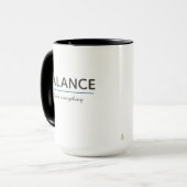 Balance Over Everything – Minimal White Typography マグカップ (正面左)