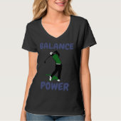 Balance over Power Fun Golf Tシャツ (正面)