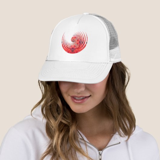 Balance | Red Fractal Spiral | Abstract Design Hat キャップ (インサイチュ)