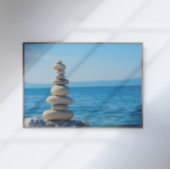 Balance Stones Zen Minimalist Wall Art ポスター