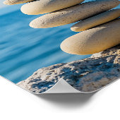 Balance Stones Zen Minimalist Wall Art ポスター (角)