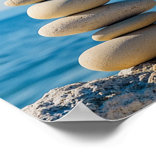 Balance Stones Zen Minimalist Wall Art ポスター (角)