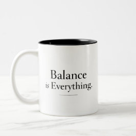 Balance Your Qi Mug  Minimalist Acupuncture Mug ツートーンマグカップ