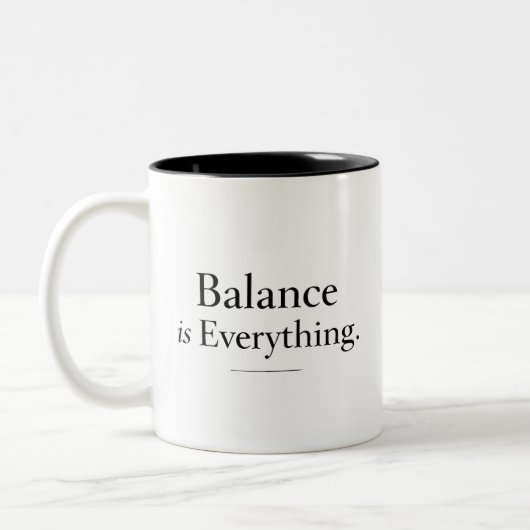 Balance Your Qi Mug  Minimalist Acupuncture Mug ツートーンマグカップ (左)