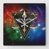 Balance Zodiaque Cadeau Astrologie スクエア壁時計 (正面)