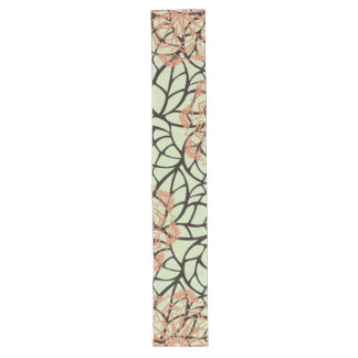 Balanced Beauty: Leaf and Half-Mandala Table Runne ロングテーブルランナー