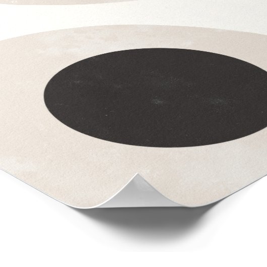 Balanced Circles – Neutral Abstract Wall Art ポスター (角)