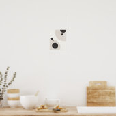 Balanced Circles – Neutral Abstract Wall Art ポスター (キッチン)