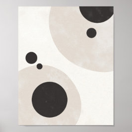 Balanced Circles – Neutral Abstract Wall Art ポスター