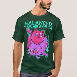 Balanced Kawairashi-sa陰陽Anime Cat Kitten O Tシャツ