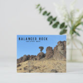 Balanced Rock Idahoフォトポストカード ポストカード (スタンド正面)