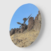 Balanced Rock Idaho Photo ラージ壁時計 (傾斜)