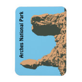 Balanced rock in Arches National Park – ユタ，アメリカ マグネット (縦)