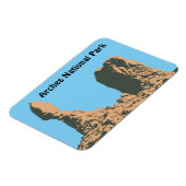 Balanced rock in Arches National Park – ユタ，アメリカ マグネット (左側)