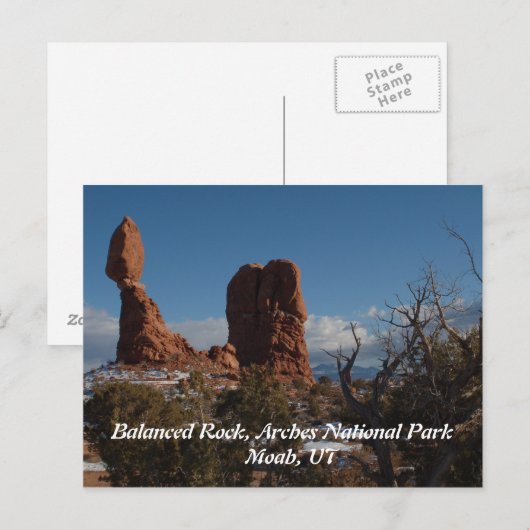 Balanced Rock, Moab UT ポストカード (正面/裏面)
