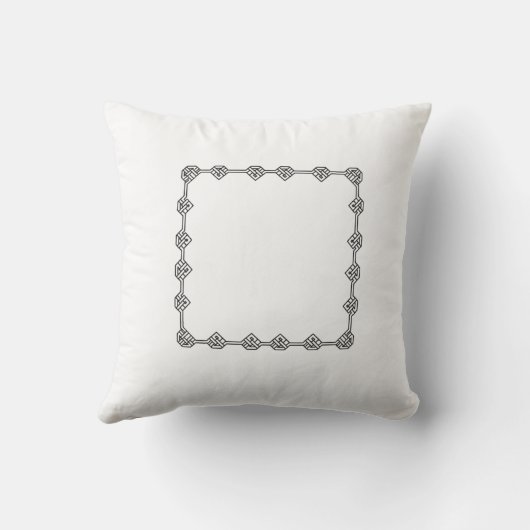 Balanced Soul Pillow | Minimalist Tibetan Boho Aes クッション (裏面)
