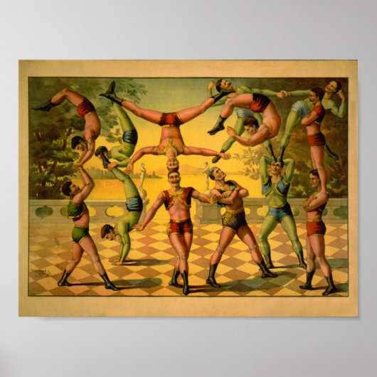 Balancing Acrobats Circusポスター ポスター (正面)