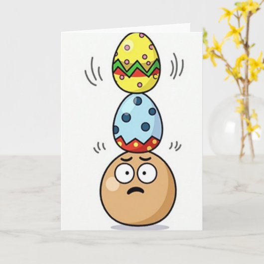 Balancing Act Animated Fun Card カード (黄色い花)