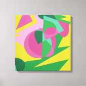 Balancing Act Yellow Background Canvas Print キャンバスプリント (正面)