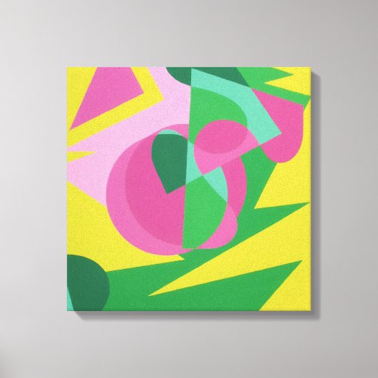 Balancing Act Yellow Background Canvas Print キャンバスプリント (正面)