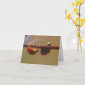 Balancing Ladybugs Nature Photography Note カード (黄色い花)