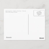 Balancing Rock ～コロラドポストカード ポストカード (裏面)