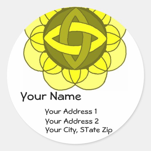 「Balancing the 太陽の Plexus」住所 シール (正面)