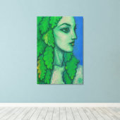 Balanis、ドライアド、緑葉の、森の女神、芸術 キャンバスプリント (インサイチュ (ウッドフロア))