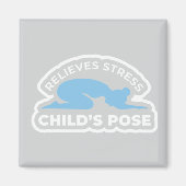 Balasana Child’s Pose • Relieves Stress Yoga マグネット (正面)