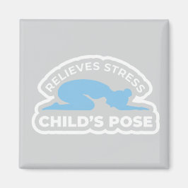Balasana Child’s Pose • Relieves Stress Yoga マグネット