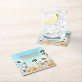 Balboa Island Newport Beach Coaster スクエアペーパーコースター (インサイチュ)