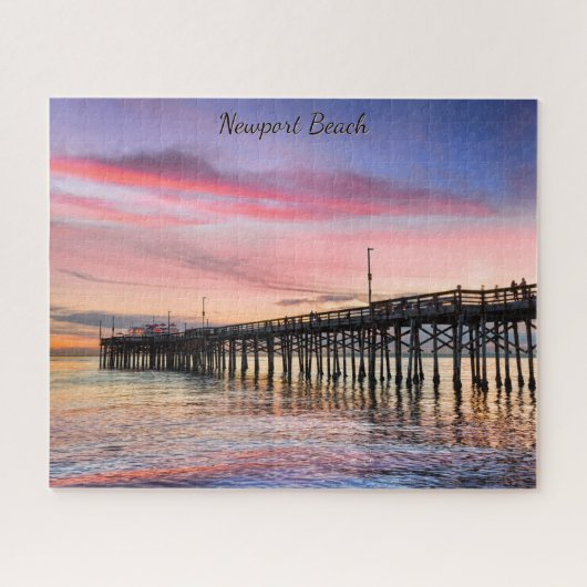 Balboa Pier Sunset, Newportビーチ，カリフォルニア州， ジグソーパズル (横)