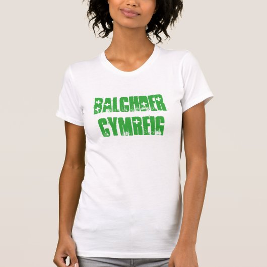 Balchder Cymreig、ウェールズのウェールズプライド Tシャツ (正面)