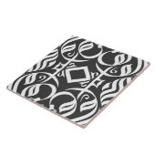 Balckおよび白の装飾的なタイル タイル (側面)