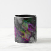 Balckの美しい紫色の緑のデザイン マグカップ (中央)