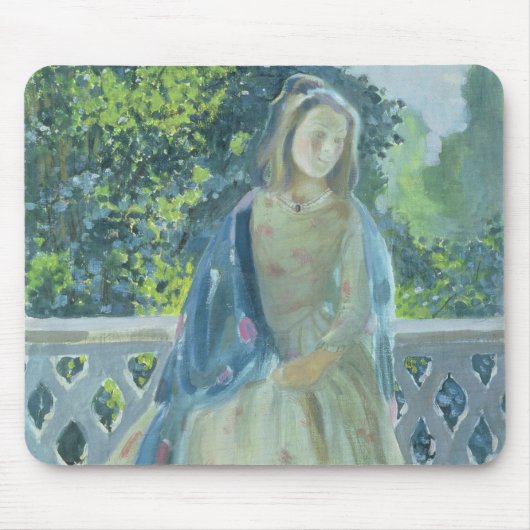 Balcony 1900年の女の子 マウスパッド (正面)