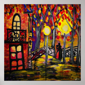 Balcony at Night Valueポスター紙(マット) ポスター