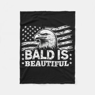Baldは美しい – 7月4日の独立記念日B フリースブランケット