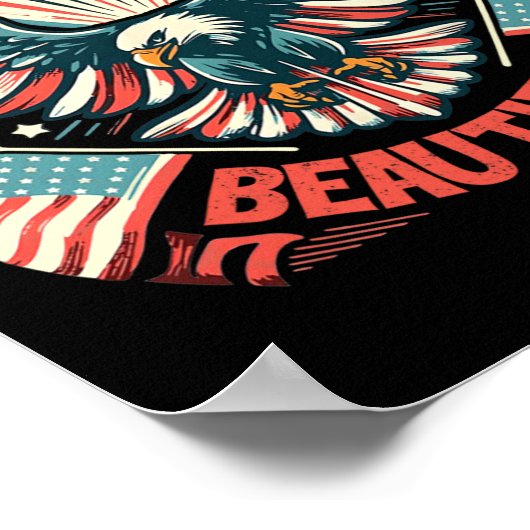 Baldは7月の独立記念日の4番目の美しいAme ポスター (角)