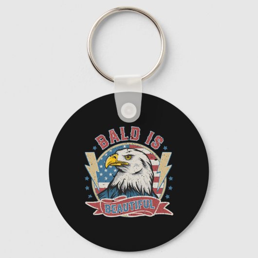 Baldは7月の独立記念日の4番目の美しいBal キーホルダー (正面)