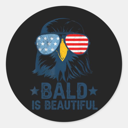 Baldは7月の独立記念日の4番目の美しいBal ラウンドシール (正面)