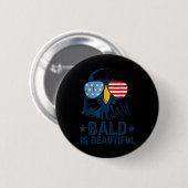 Baldは7月の独立記念日の4番目の美しいBal 缶バッジ (正面&裏面)