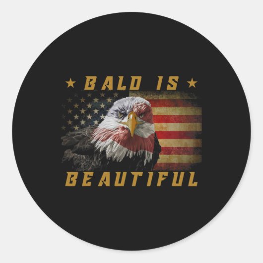 Baldは7月4日の独立記念日アメリカ ラウンドシール (正面)