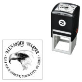 Bald 威厳のある Eagle頭部名差出人住所#2 セルフインキングスタンプ (インサイチュ)