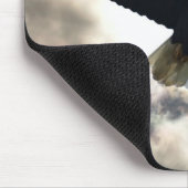 Bald 飛んでいる Eagle & Storm Clouds写真 マウスパッド (コーナー)