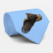 Bald 飛んでいる Eagle Wildifeフォトアート ネクタイ (ロール)